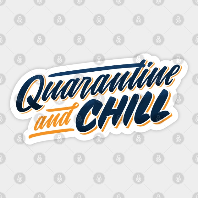 QUARANTINE AND CHILL Sticker by Bombastik